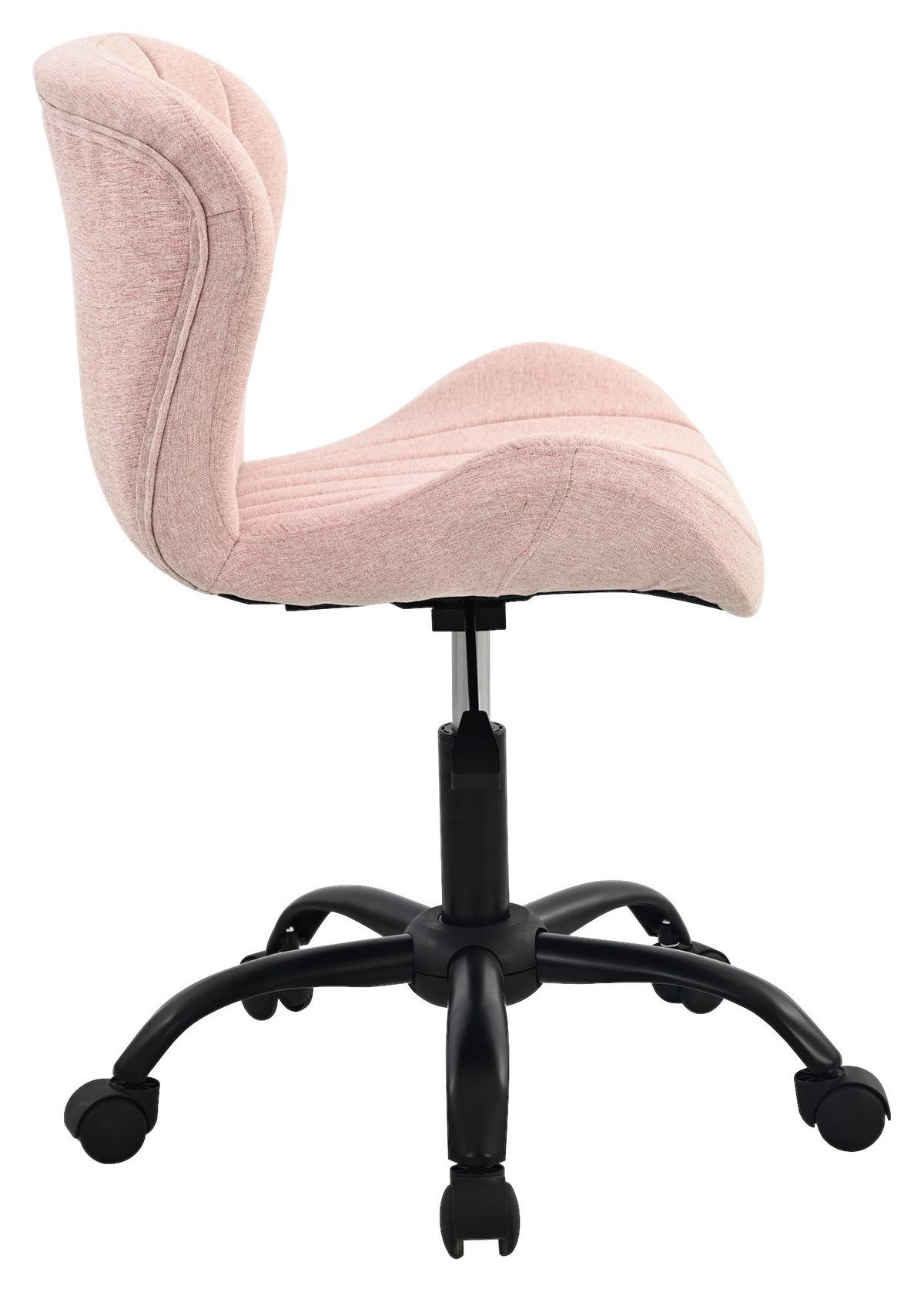 Klara 2 Uredska Stolica - pink/crna, Trend, metal/tekstil (58/84/56cm) - Modern Living