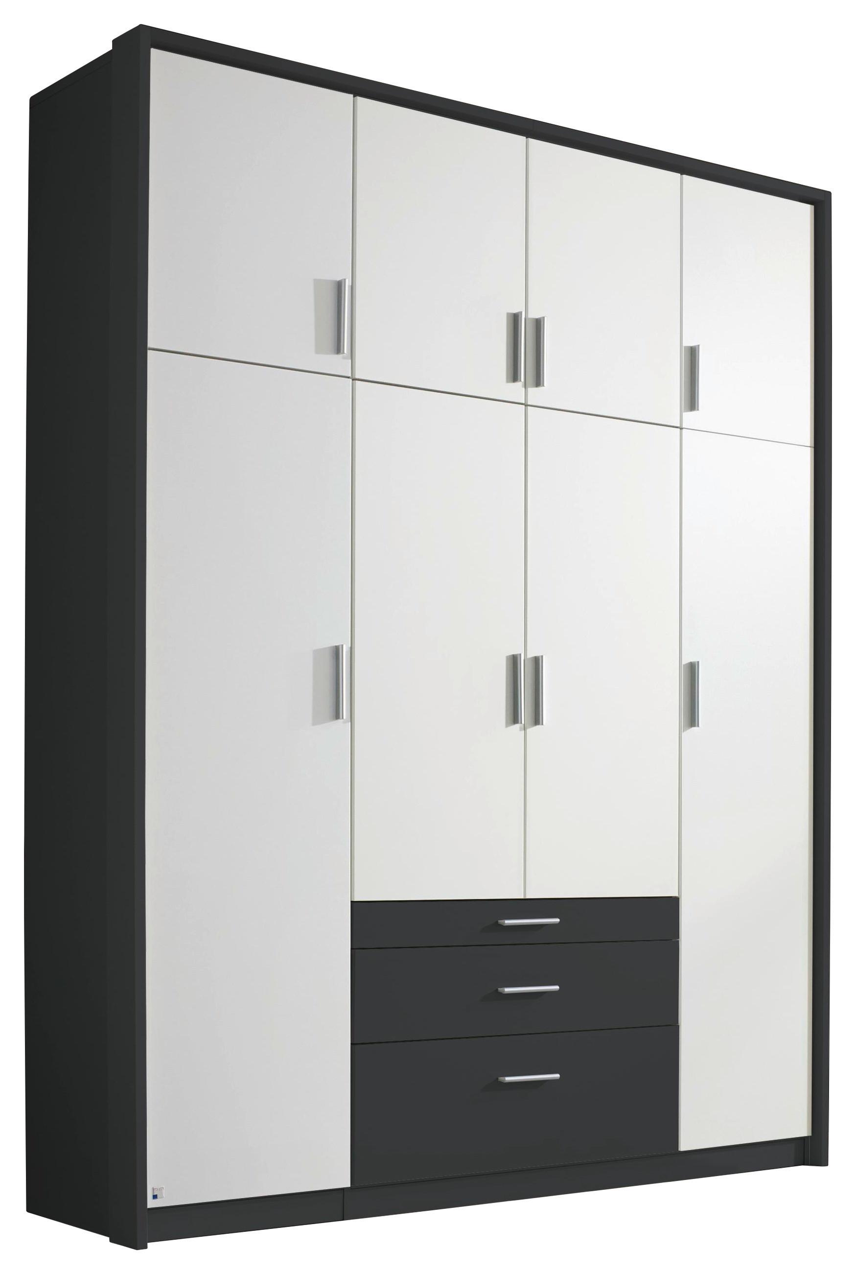 Ormar Sa Klasičnim Vratima Hildesheim - siva/bela, Dizajnerski, pločasti materijal/plastika (185/231/56cm) - Modern Living