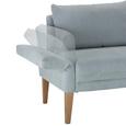 Sitzbank Hellblau - Eichefarben/Hellblau, MODERN, Textil (176/210/82/52/80cm) - PREMIUM LIVING
