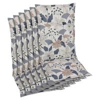 Sesselauflagenset Blau/Beige, 6-teilig - Blau/Beige, Basics, Textil (50/6/120cm)