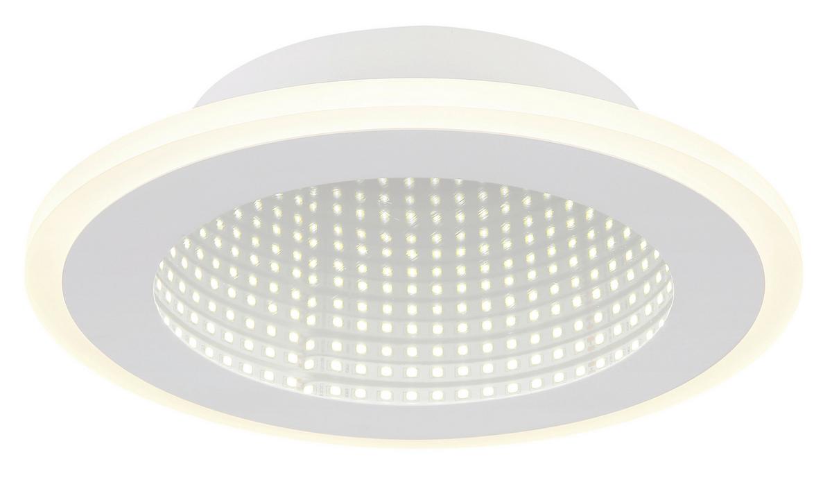 Stropna Led-svetilka Lamela, S Sijalko - bela/opal, Design, kovina/umetna masa (22,5/4cm) - Globo