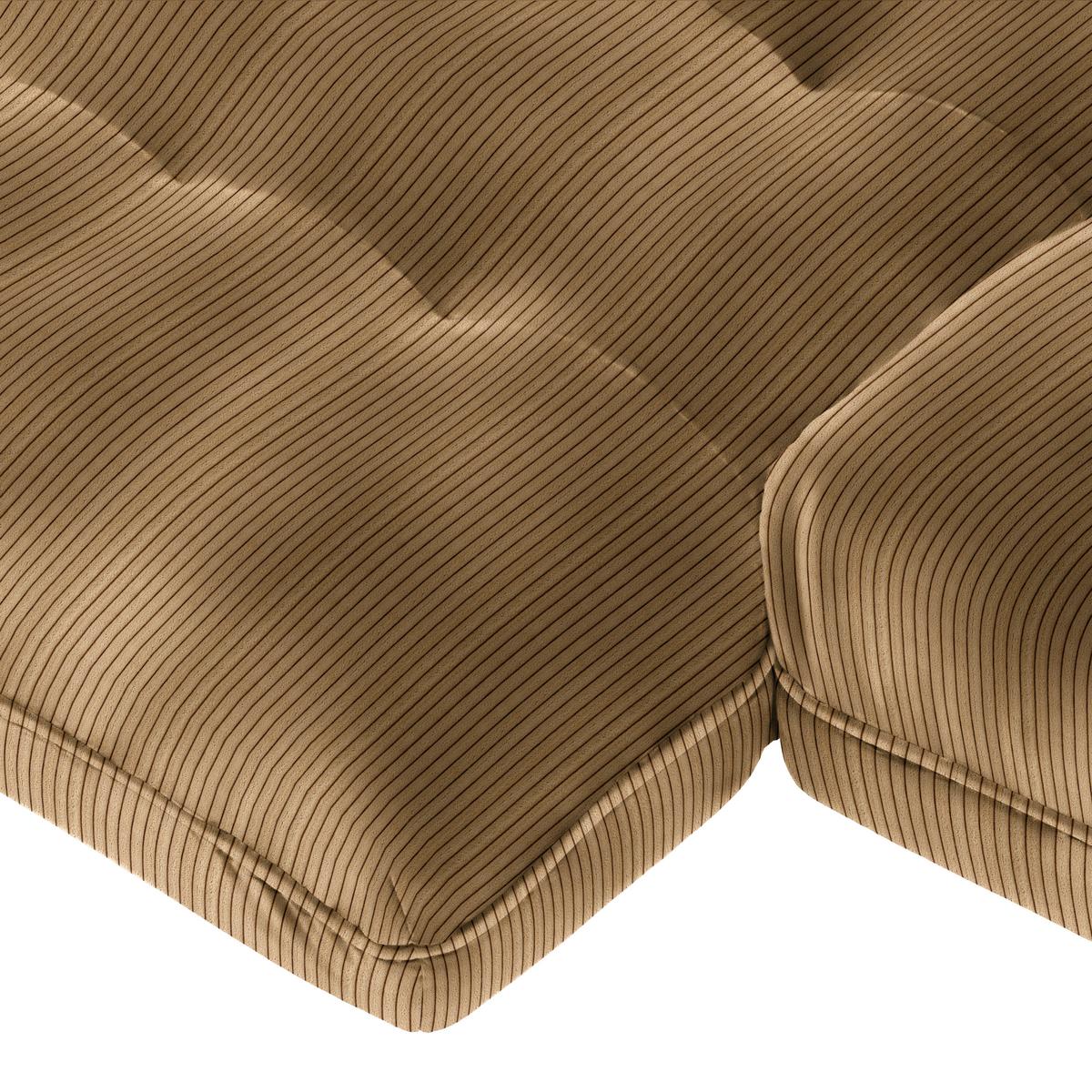 Wohnlandschaft Vivo Sandfarben - Sandfarben/Schwarz, MODERN, Kunststoff/Textil (179/63/317cm) - Based