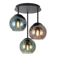 Deckenleuchte Gren Multicolor max. 25 Watt - Blau/Rot, MODERN, Glas/Metall (34.5/40,5cm)