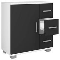 Unterschrank Zalo XL ca. 60x65x31 cm Weiß/Schwarz - Schwarz/Weiß, MODERN, Holzwerkstoff/Kunststoff (60/65/30,4cm) - MID.YOU