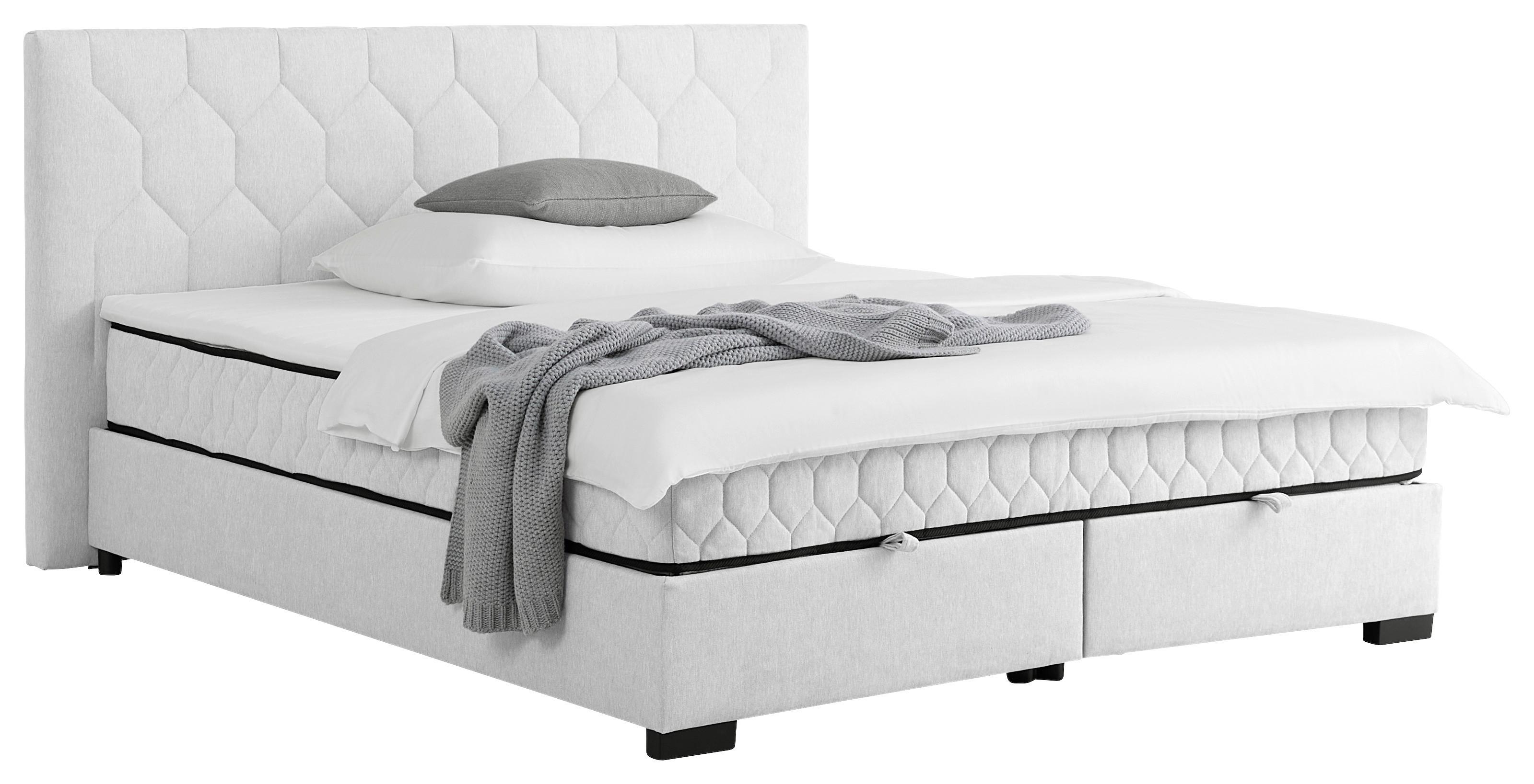 Postelja Z Vzmetnico Maya, Bež, 180x200 - črna/bež, Konvencionalno, umetna masa/tekstil (180/200cm) - Mömax