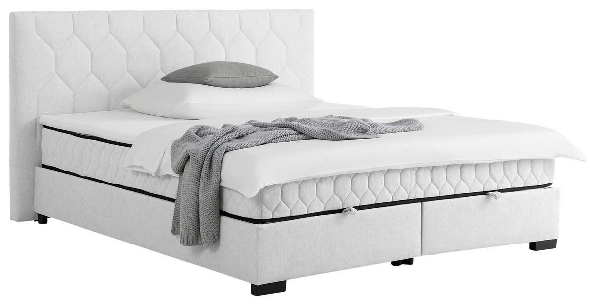 Postelja Z Vzmetnico Maya, Bež, 180x200 - črna/bež, Konvencionalno, umetna masa/tekstil (180/200cm) - Mömax