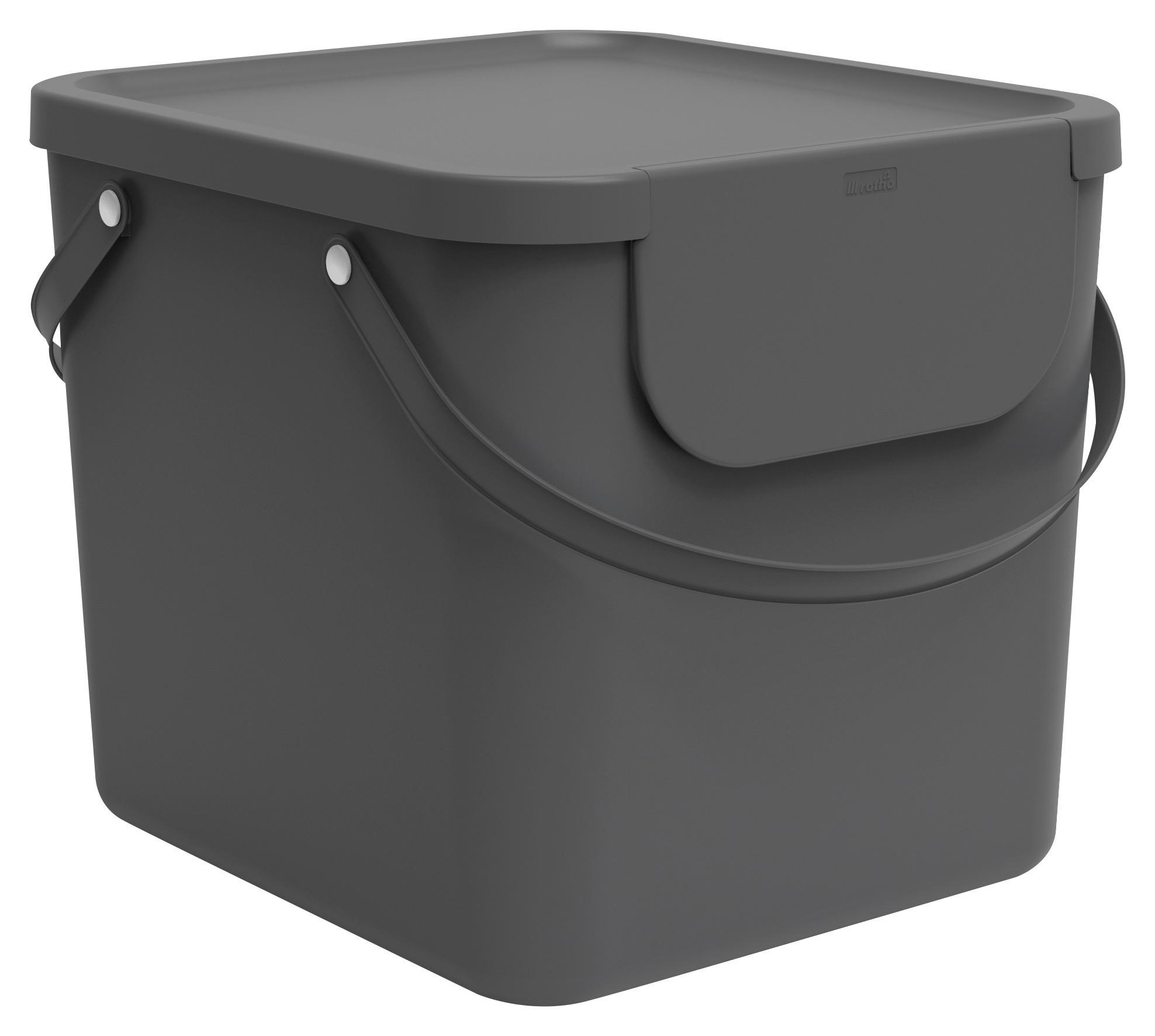 SORTOWNIK ODPADÓW 1034408853 - antracytowy, Basics, tworzywo sztuczne (40/35,5/34cm) - Rotho