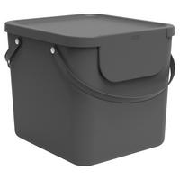 SORTOWNIK ODPADÓW 1034408853 - antracytowy, Basics, tworzywo sztuczne (40/35,5/34cm) - Rotho