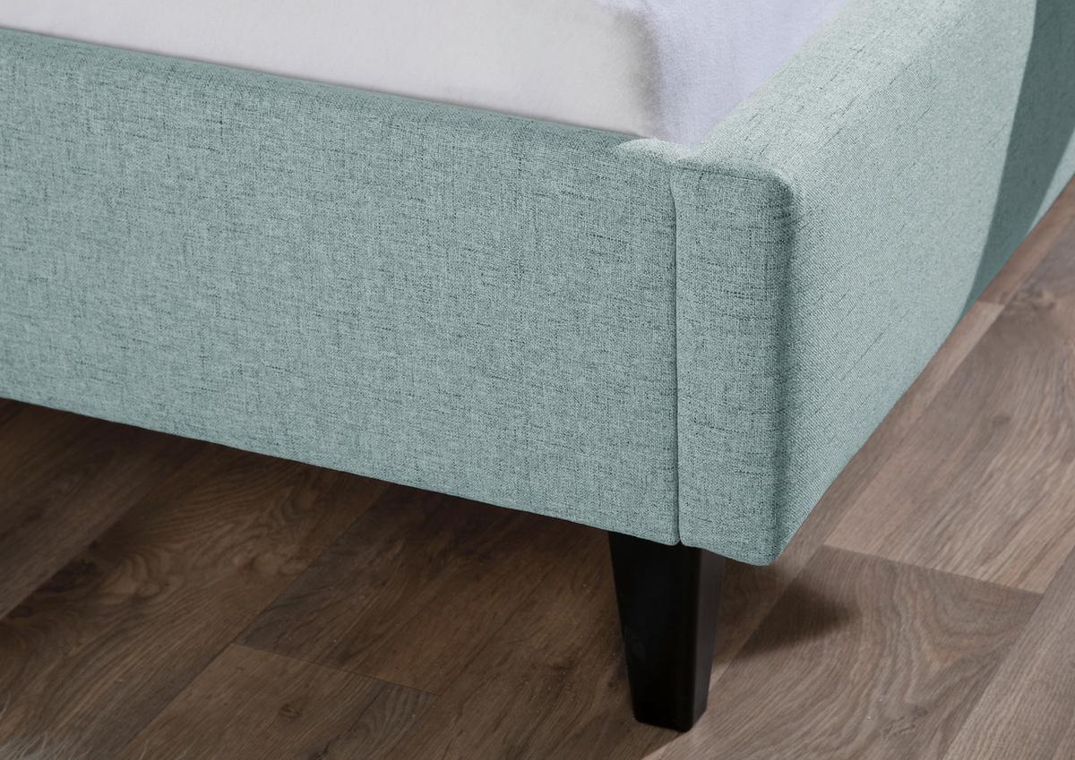 Polsterbett Roswell Petrol ca. 100x200 cm - Petrol/Schwarz, MODERN, Holz/Textil (100/200cm) - Livetastic