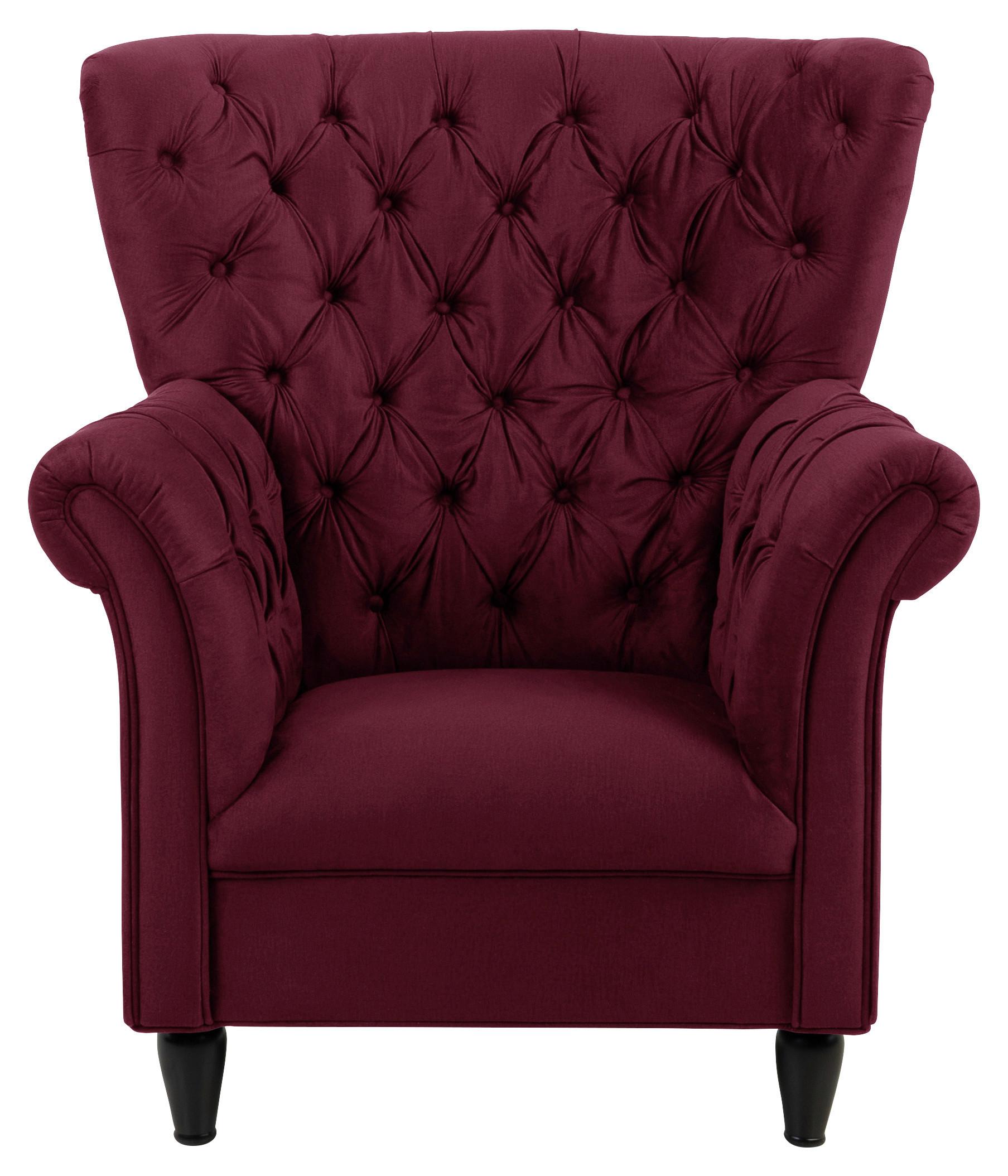 Fotelja Cupido - crvena/crna, Design, tekstil/drvo (96/112/86cm) - Mömax