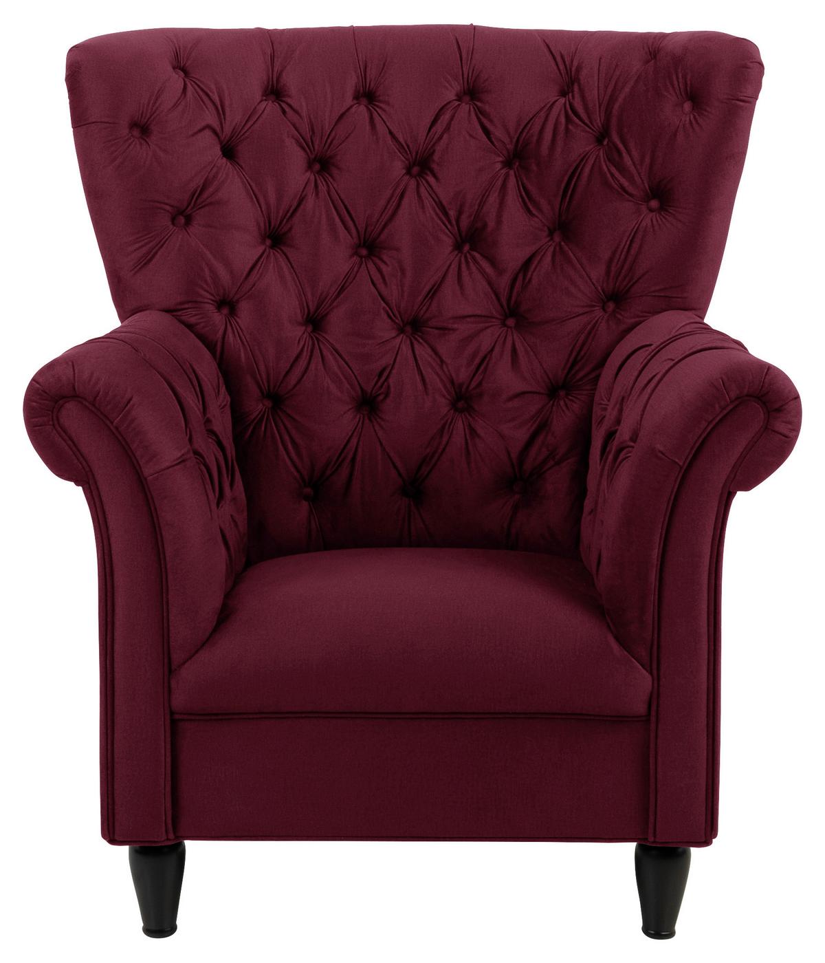 Fotelja Cupido - crvena/crna, Design, tekstil/drvo (96/112/86cm) - Mömax