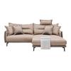 Ecksofa Nuovo Greige - Greige/Schwarz, MODERN, Textil/Metall (245/72-113/190cm) - Mömax