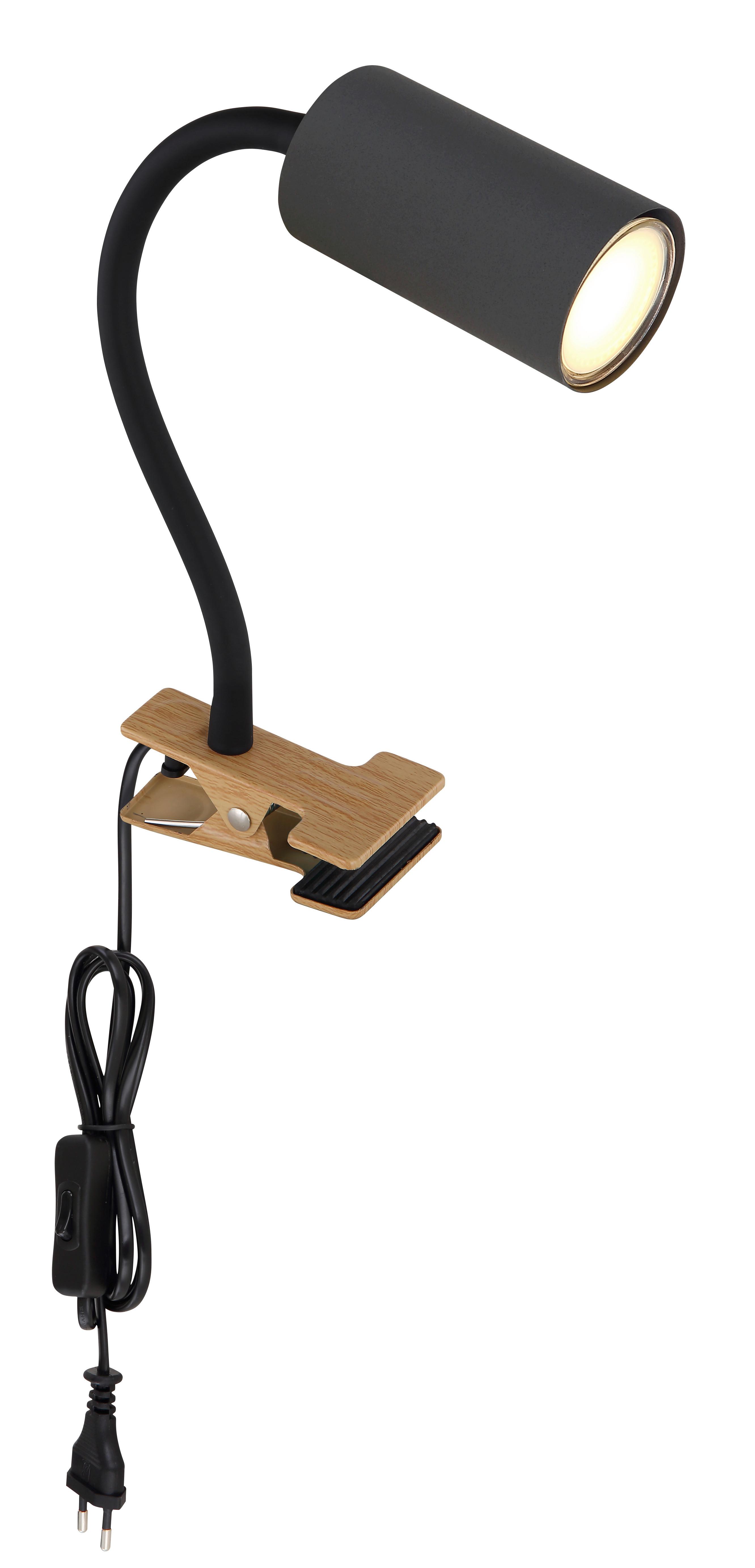 Klemmleuchte Robby max. 25 Watt - Graphitfarben/Schwarz, Basics, Metall (10/5,5/41,5cm) - Globo