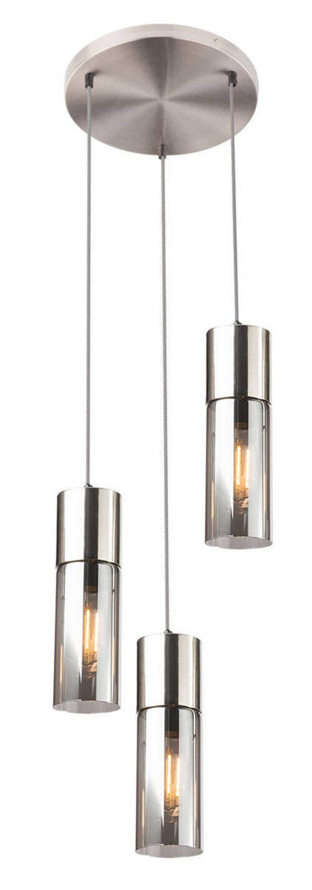 Viseča Svetilka 21000-3hn Annika - barve niklja, Design, kovina/steklo (30/150cm) - Globo
