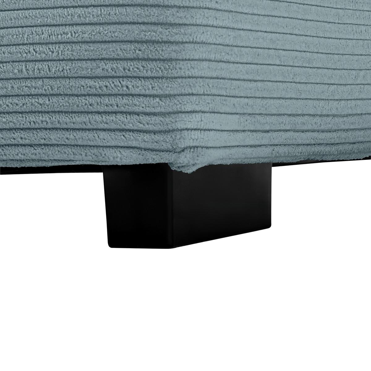 Ecksofa Pedro Petrol - Petrol/Schwarz, MODERN, Kunststoff/Textil (300/190cm) - Mömax
