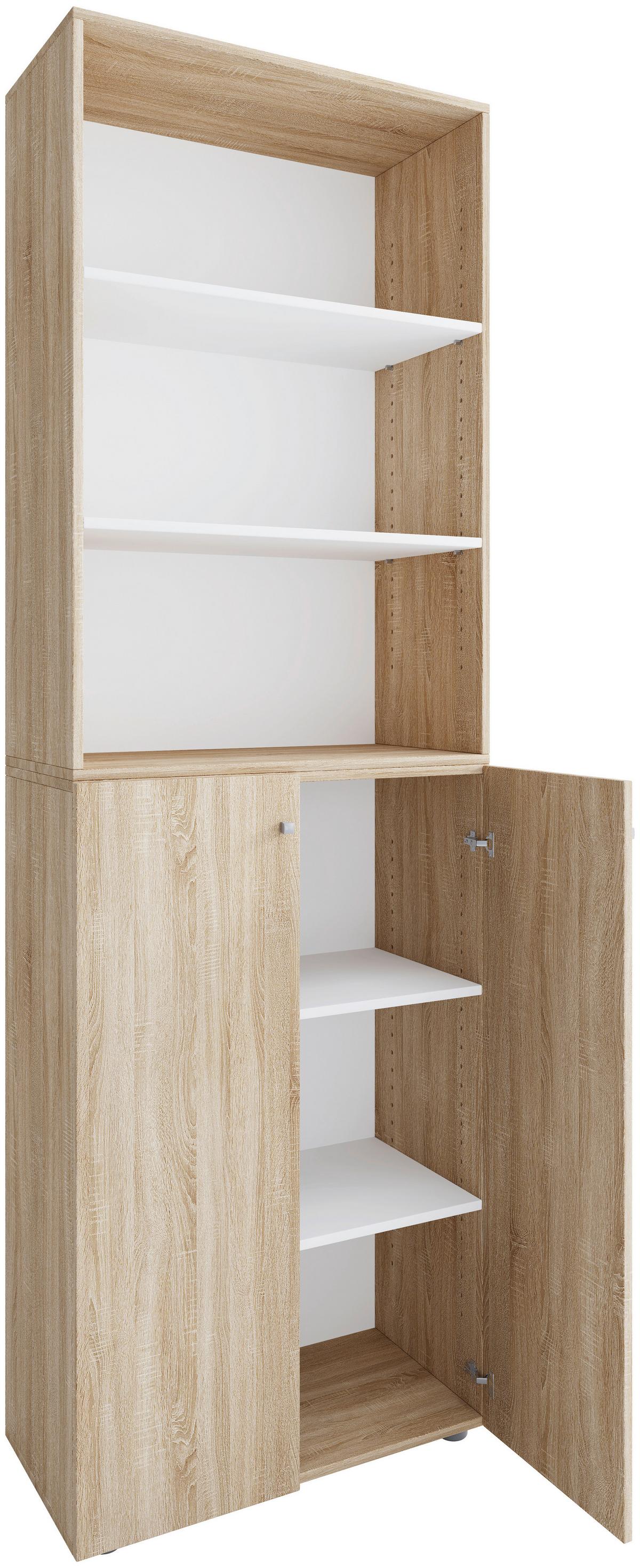 Arhivska Omara Lona Xxl, Barva Hrasta - bela/hrast sonoma, Design, leseni material (70/220/39cm) - MID.YOU