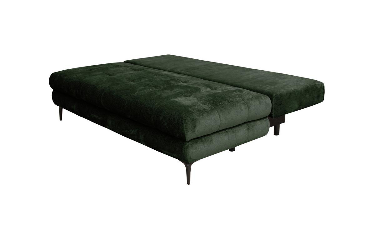 Trosjed Perla - tamno zelena/crna, Konvencionalno, tekstil/metal (203/94/96cm) - Modern Living
