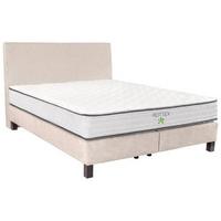 Boxspring Ágy Pasadena - krém, Modern, faalapú anyag/textil (160/200cm)