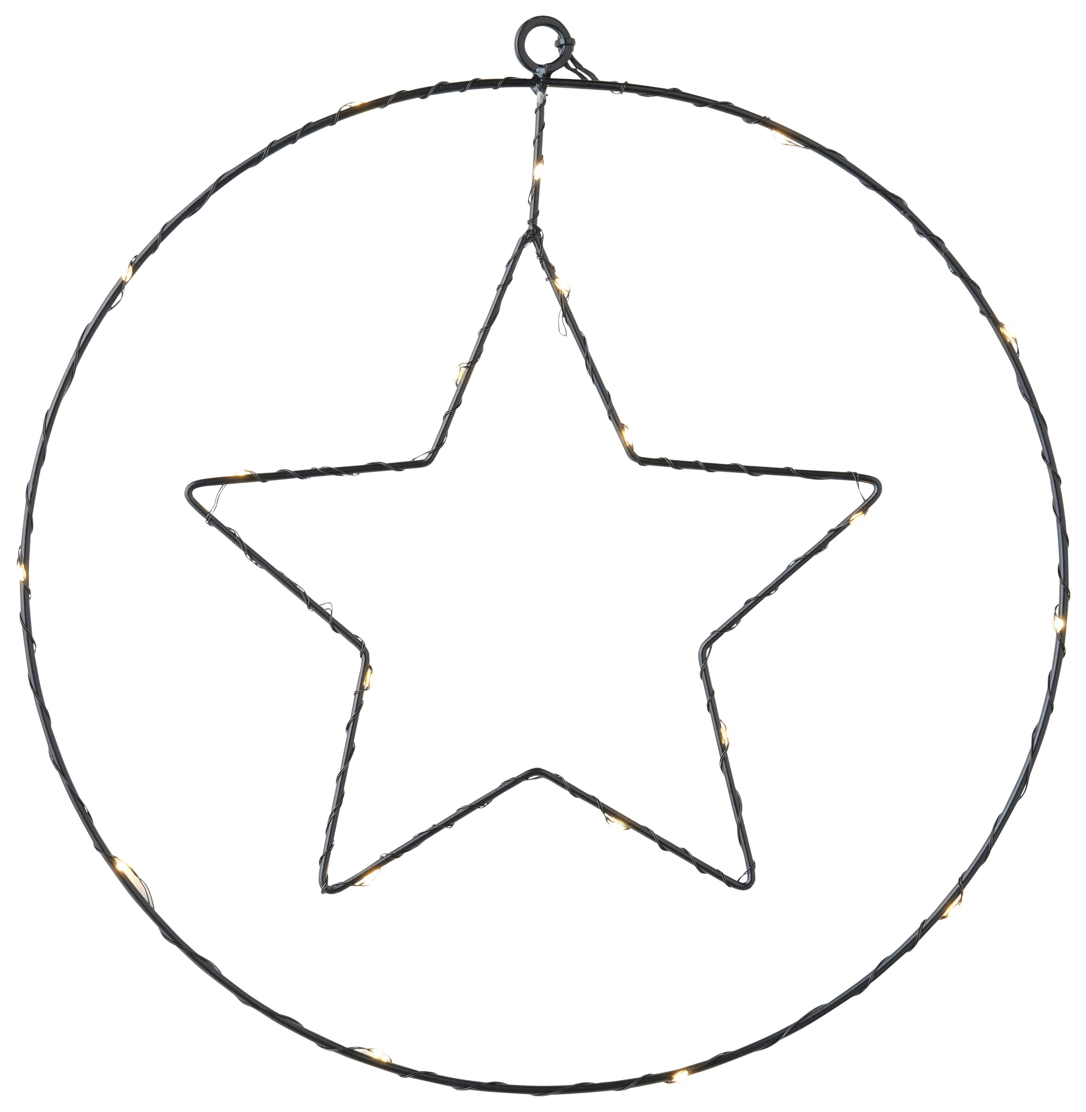 Függődísz Starlight - fekete/aranyszínű, fém (30cm) - Modern Living