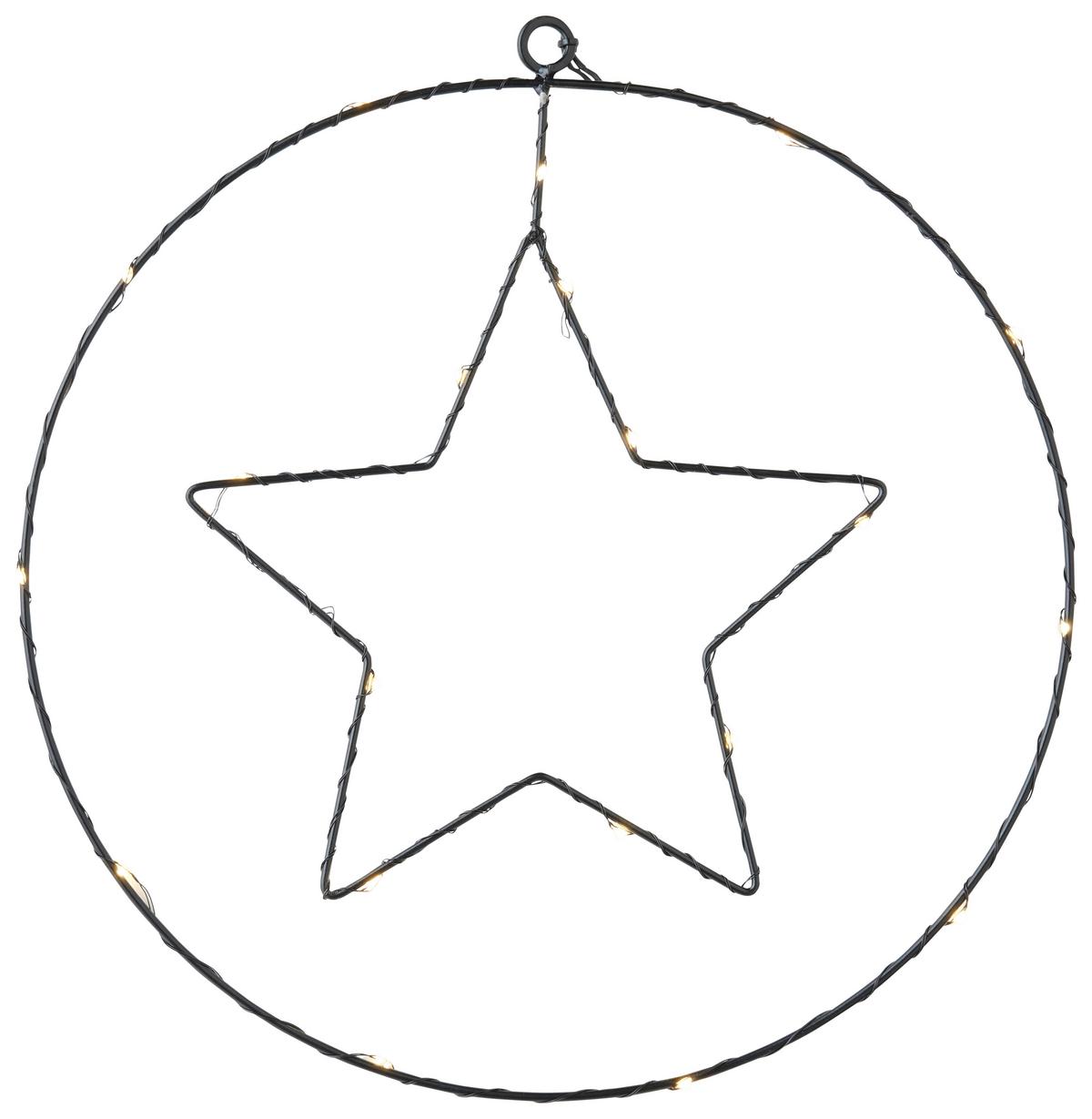 Függődísz Starlight - fekete/aranyszínű, fém (30cm) - Modern Living