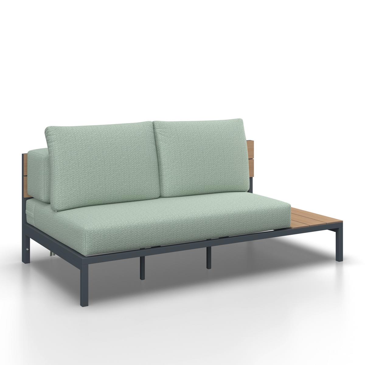 Garnitură grădină Chiara - verde deschis/gri închis, Modern, plastic/metal (164/68/94cm) - Bessagi Garden