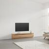 MEDIABÄNK MATEO - svart/ekfärgad, Modern, trämaterial/plast (180/41/40cm) - Mömax