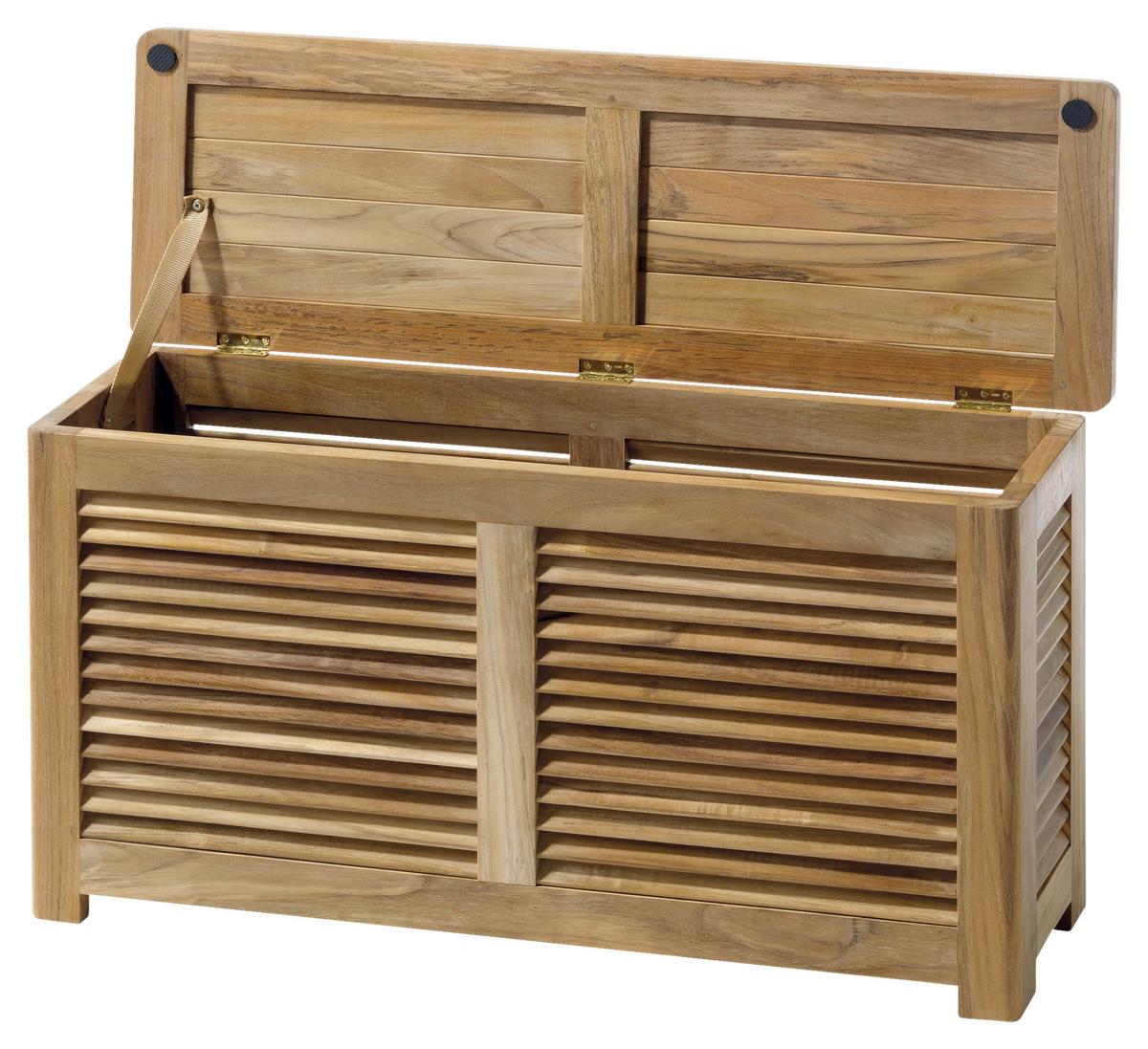 Truhe Classic ca. 90x48x30cm Teakholz - Teakfarben, ROMANTIK / LANDHAUS, Holz (90/48/30cm) - MID.YOU