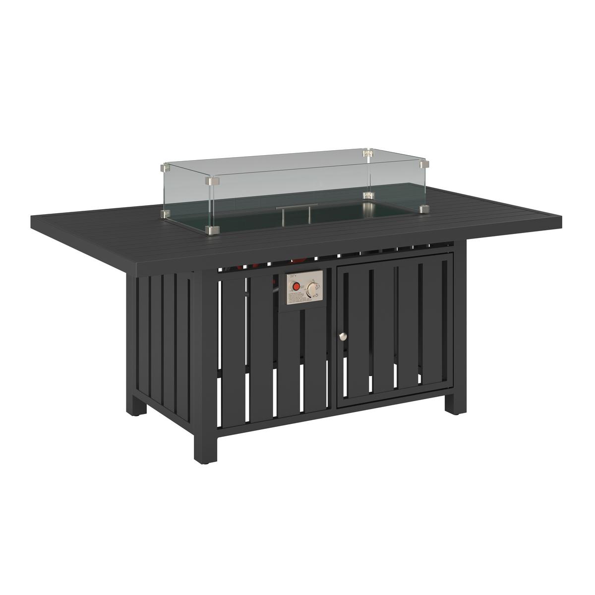 Garnitură grădină Selena - gri deschis/culoare inox, Modern, sticlă/metal (258/66/72cm) - Bessagi Garden