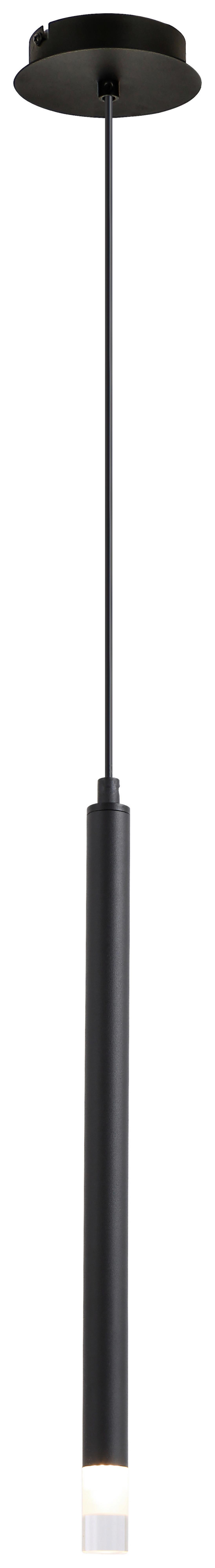 Hängeleuchte Simpl Klar/Schwarz max. 4 Watt - Klar/Schwarz, MODERN, Kunststoff/Metall (12cm) - Mömax