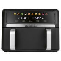 Heißluftfritteuse Gourmetmaxx Schwarz max. 2800 Watt - Edelstahlfarben/Schwarz, MODERN, Kunststoff/Metall (40.5/35.4/29cm)