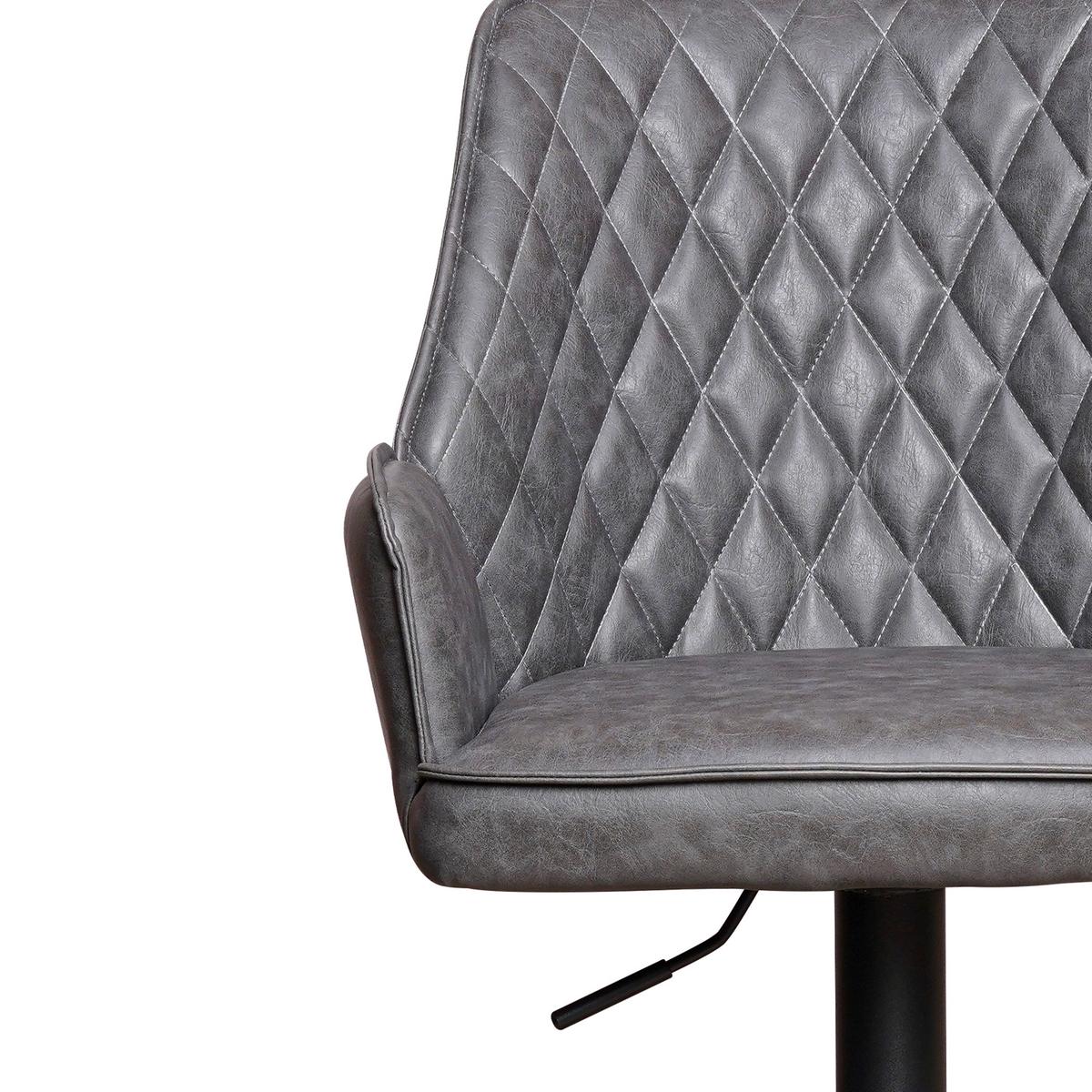 Barhocker Donny ca. 42x114 cm Anthrazit - Taupe/Anthrazit, KONVENTIONELL, Textil/Metall (42/114/52cm) - MID.YOU