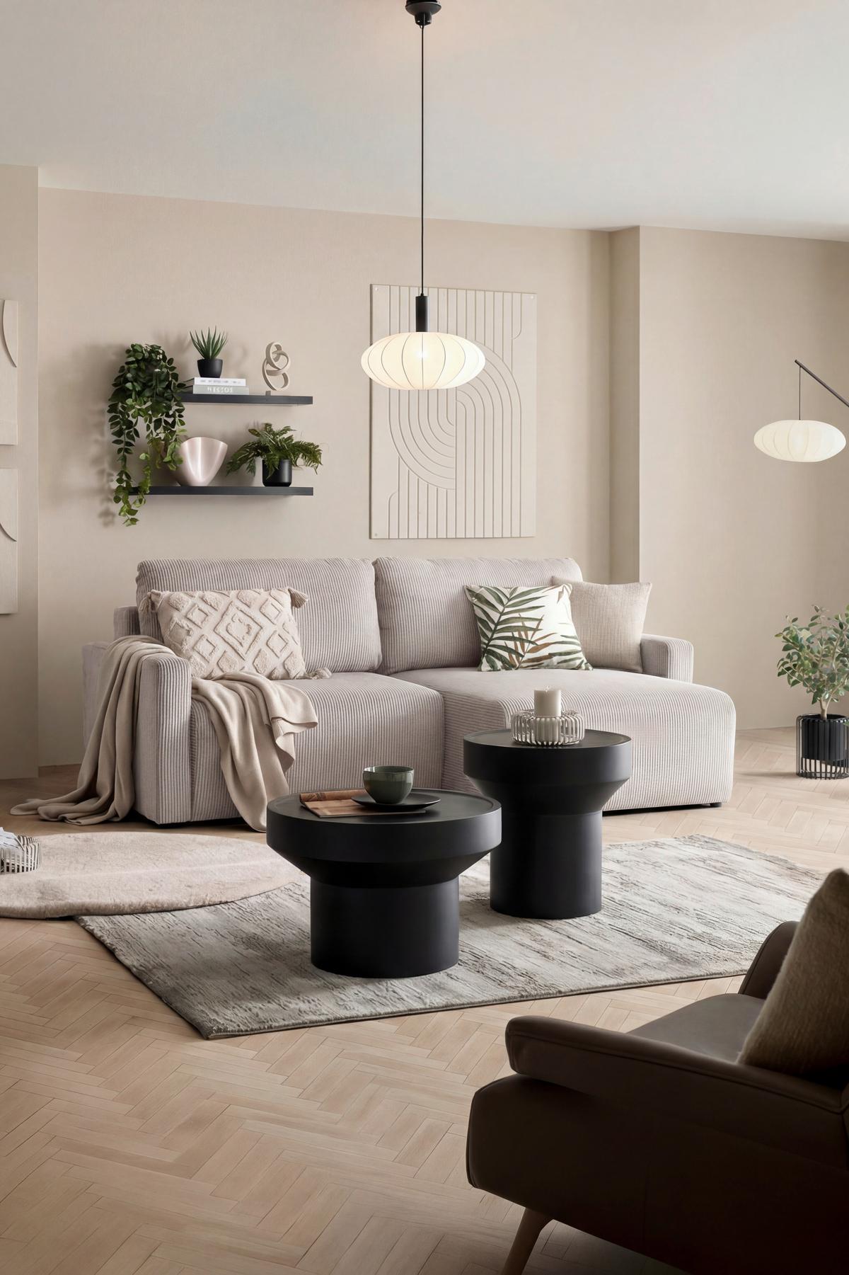 Coltar DAVE -BEST PRICE - gri deschis, Modern, textil (227/146cm) - Best Price