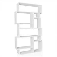 Regal Kalar M, Bela - bela, Moderno, leseni material (96/168,5/25,5cm) - MID.YOU