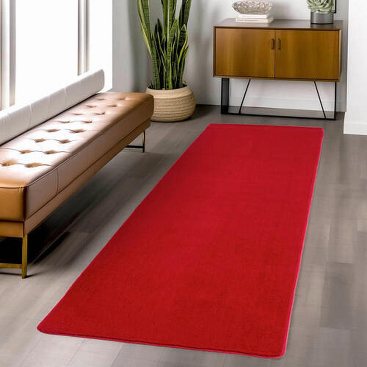 Tekač Joy, Rdeča, 80x250cm - rdeča, Design, tekstil (80/250cm)