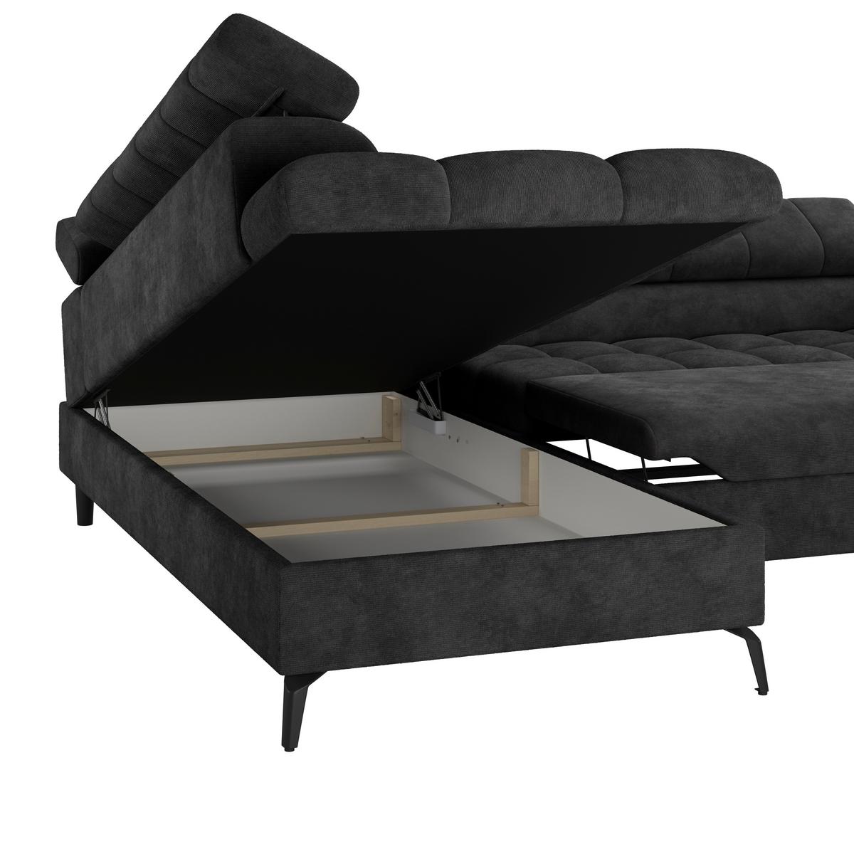 Coltar VOLF - negru, Trend, plastic/textil (203/261cm) - Modern Living