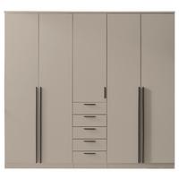 Ormar S Klasičnim Vratima Arnis - kašmir/crna, Konvencionalno, drvni materijal/plastika (225/210/52cm) - Modern Living