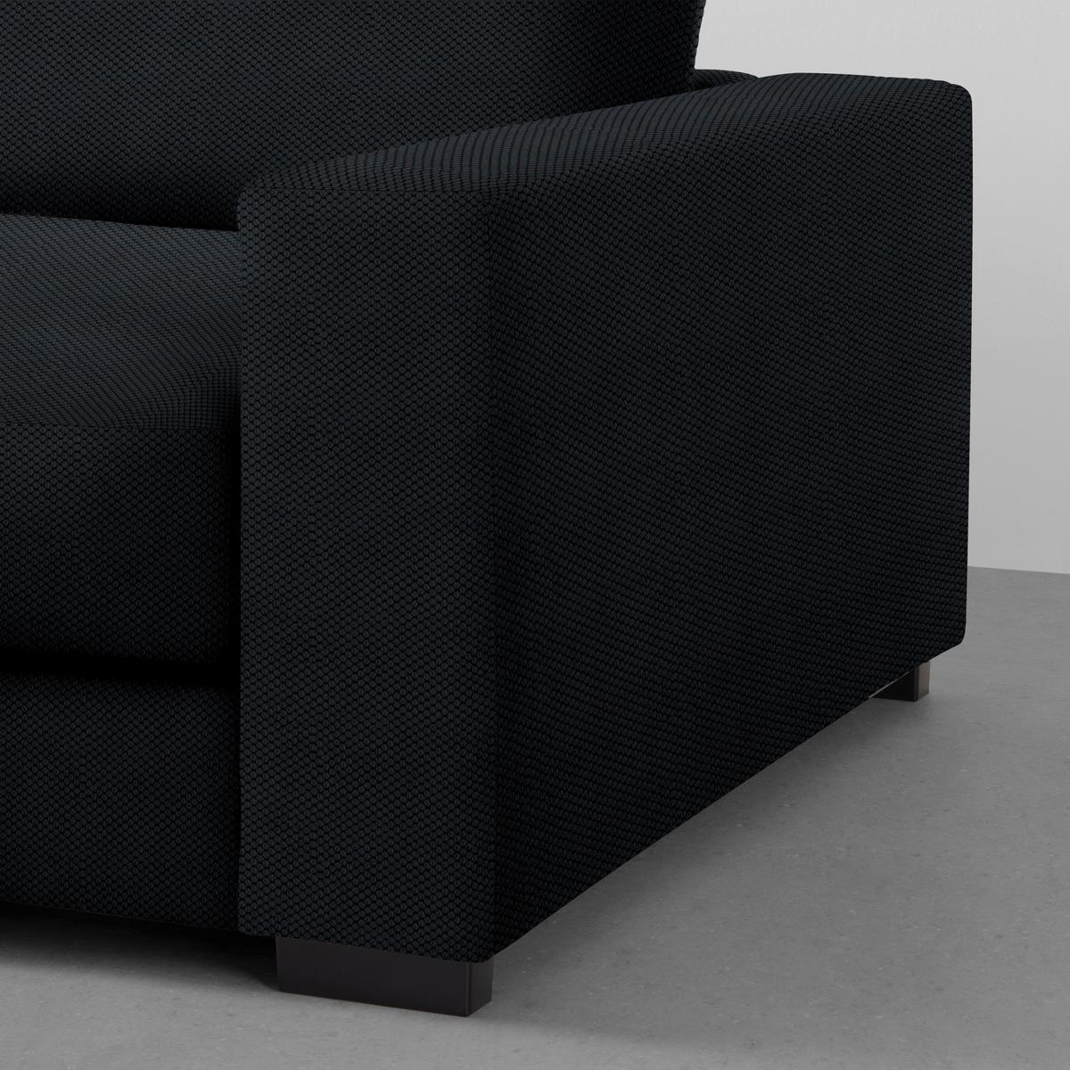 Ecksofa Pedro Schwarz - Schwarz, MODERN, Textil (180/83/265cm) - Mömax