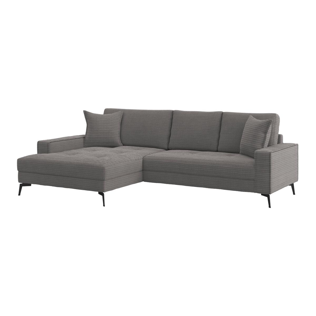 Kutna Garnitura Zero - crna/antracit, Trend, tekstil (173/286cm)