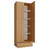Pisarniška Omara Lona Xxl, Bukev - barve bukve, Moderno, leseni material (70/200/39cm) - MID.YOU