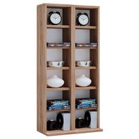 CD-Regal Milano in Eichefarbe, B: 42 cm - Eichefarben, KONVENTIONELL, Holzwerkstoff (42/92/20cm) - MID.YOU