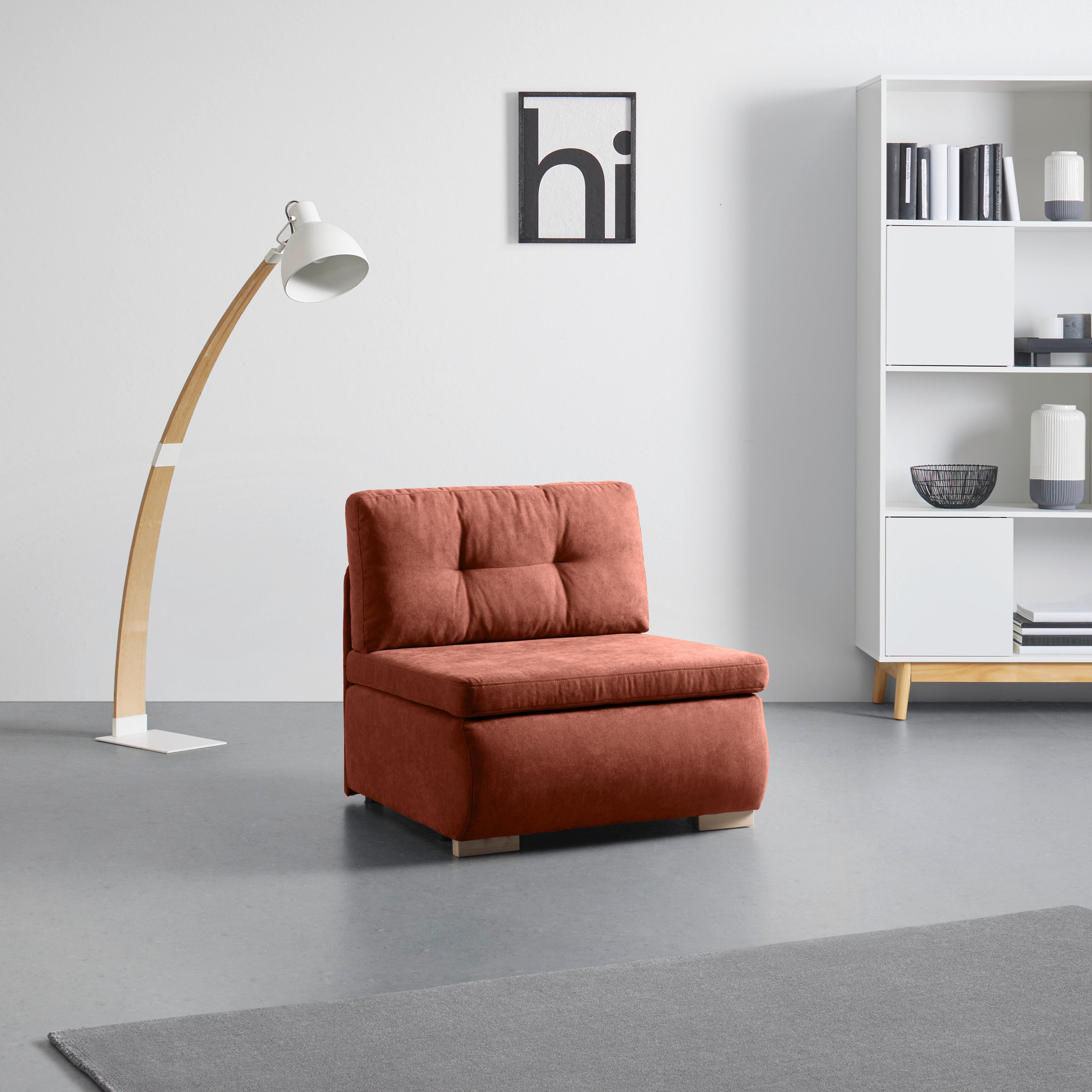 Fotelja Na Razvlačenje Modena - koralji/prirodne boje, tekstil/plastika (89/88/90cm) - Modern Living