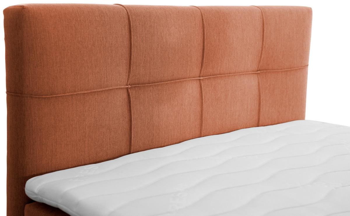 Oblazinjena Postelja Freddie, Opečnato Rjava, 100x200 - opečnato rjava/črna, Konvencionalno, kovina/tekstil (100/200cm) - Mömax