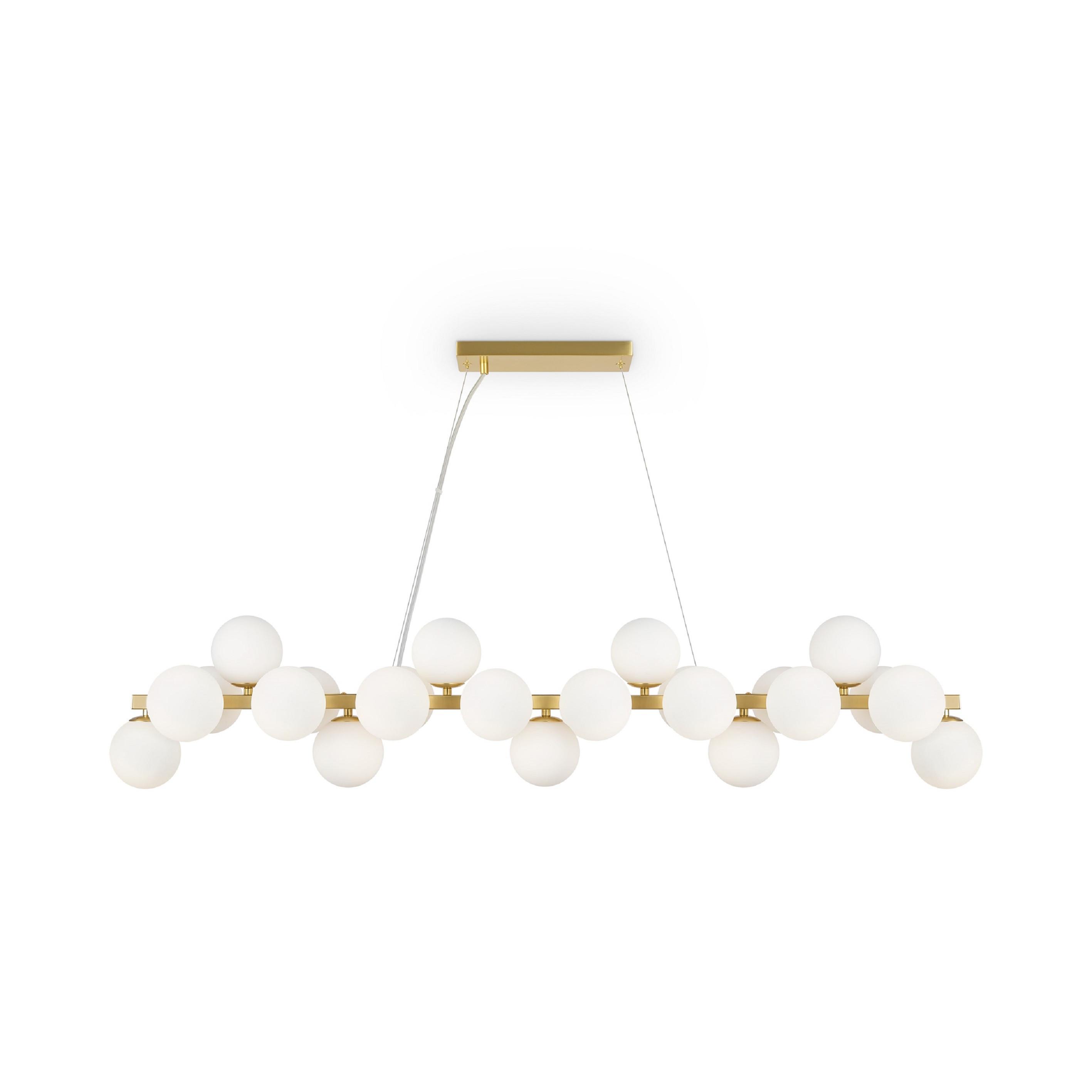 Pendelleuchte Dallas Messingfarben max. 28 Watt - Messingfarben, Trend, Glas/Metall (23,8/22,8/123,5cm) - MAYTONI
