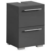 Waschbeckenunterschrank Carlos Anthrazit B: ca. 40 cm - Chromfarben/Anthrazit, KONVENTIONELL, Holzwerkstoff/Metall (40,2/59,1/35cm) - MID.YOU