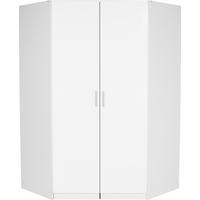 Dulap pe colț Celle - alb/alb lucios intens, Modern, material pe bază de lemn (117/197/117cm)