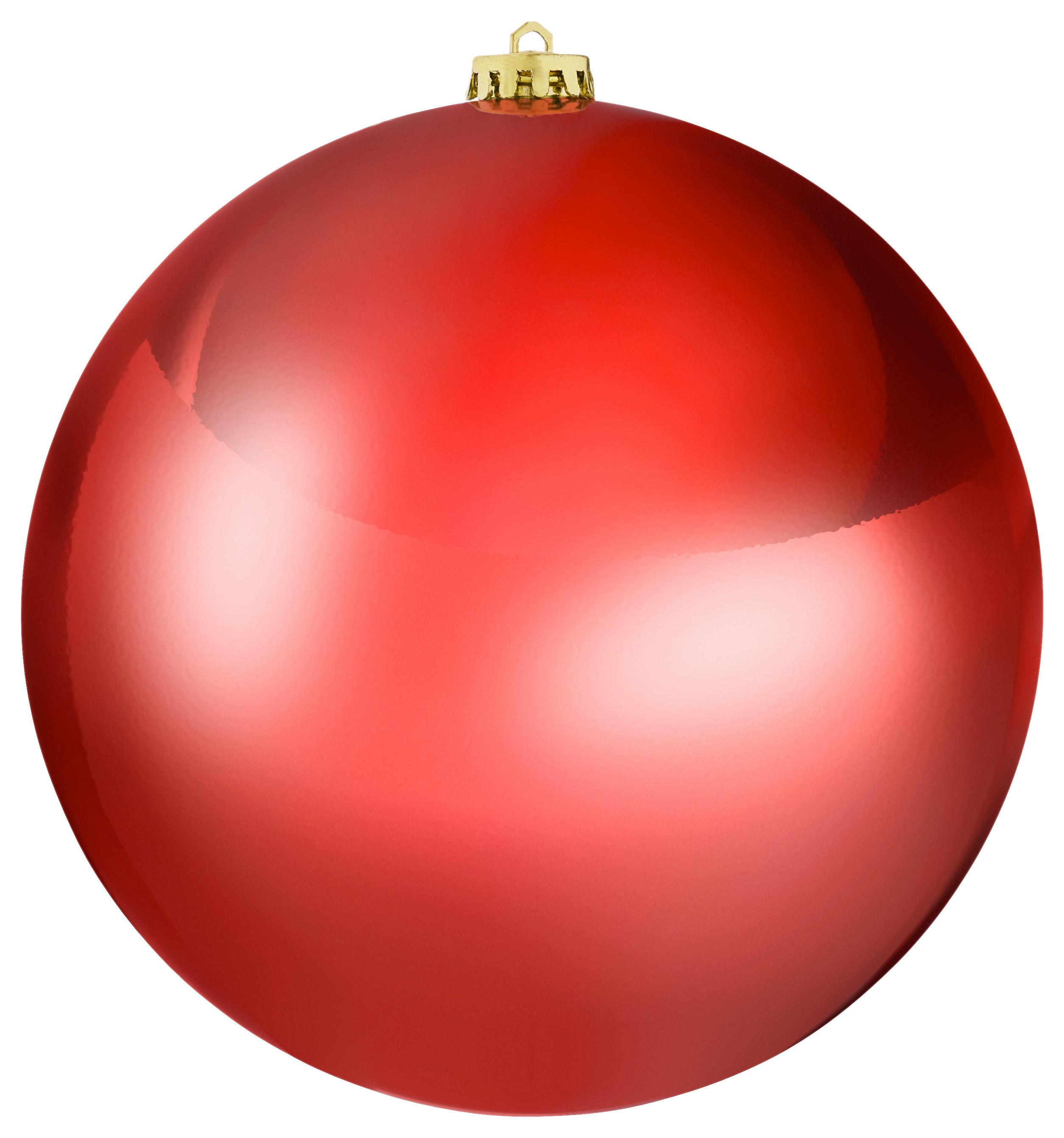 Christbaumkugel Big Rot - Rot, Kunststoff (10cm) - Mömax