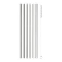 Slamka+četkica Jessy 7-Dijelni Set - prozirno/crna, staklo (23cm) - Premium Living