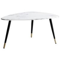 COUCHTISCH WL6.973 - Weiss/Goldfarben, Design, Holzwerkstoff/Metall (90/60/41cm) - MID.YOU