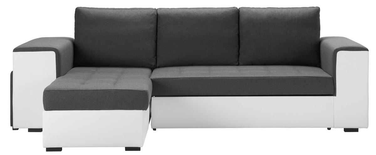 Sarokkanapé Harbour - fehér/szürke, Modern (260/150cm) - Mömax