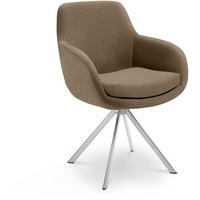 KRZESŁO Z PODŁOKIETNIKAMI TAVIA -MR- - kolor stalowy/brązowy, Design, metal/tkanina (62/86/66cm) - Musterring